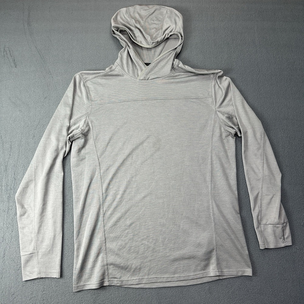 KUHL Engineered Hoody Mens Large Gray Lightweight Performance Hiking Long Sleeve